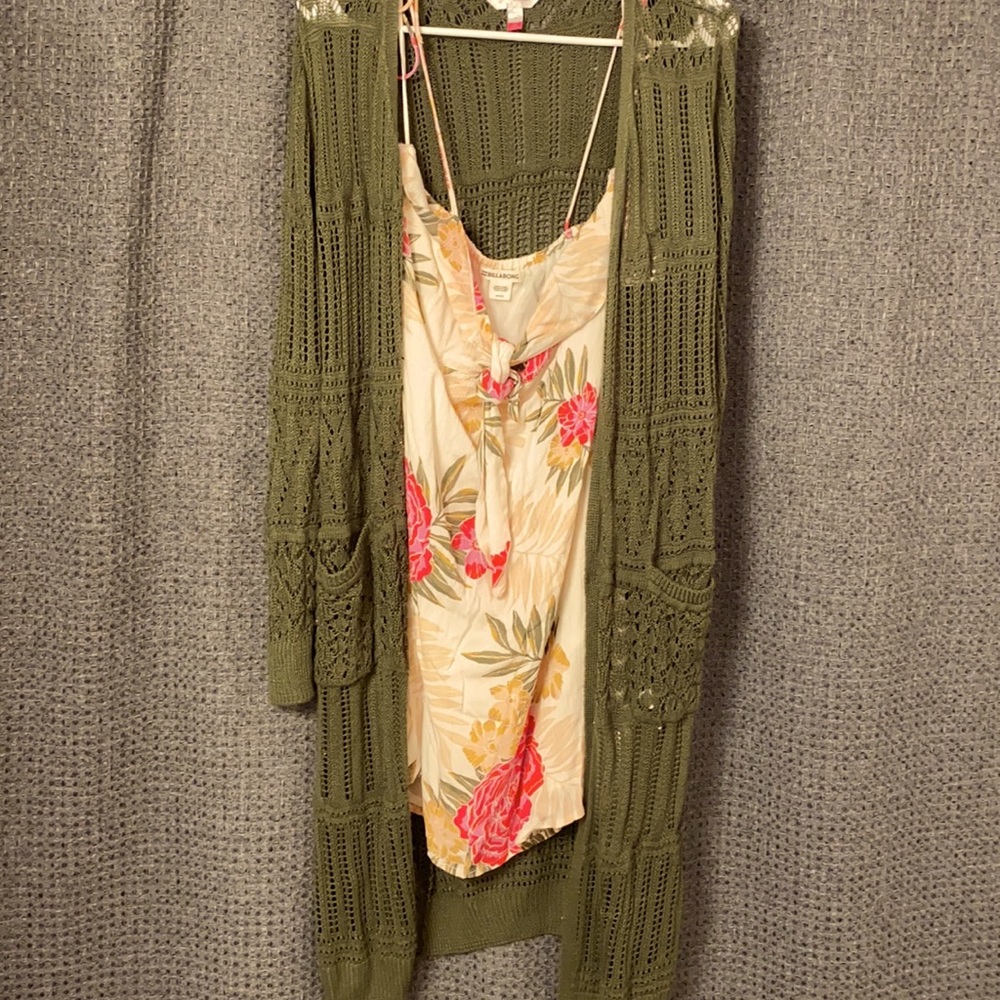 Olive green cardigan